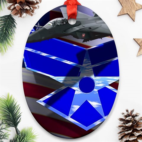 Air Force 2_WP Ornament (Oval) from ArtsNow.com Front