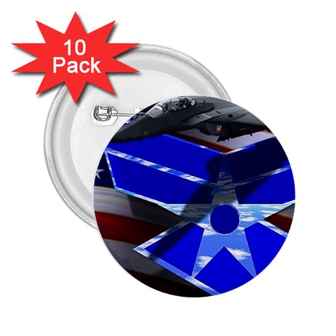 Air Force 2_WP 2.25  Button (10 pack) from ArtsNow.com Front