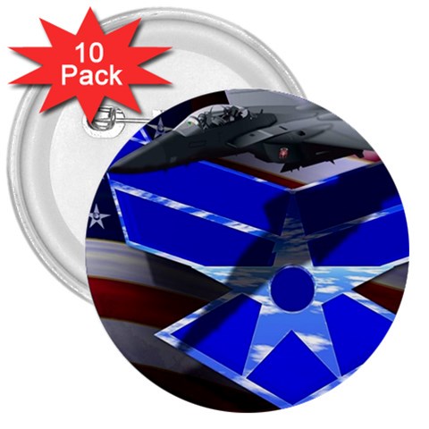 Air Force 2_WP 3  Button (10 pack) from ArtsNow.com Front