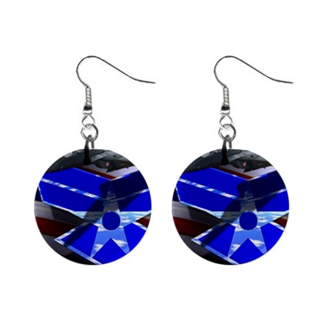 Air Force 2_WP 1  Button Earrings from ArtsNow.com Front