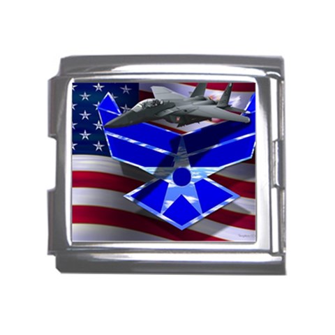 Air Force 2_WP Mega Link Italian Charm (18mm) from ArtsNow.com Front