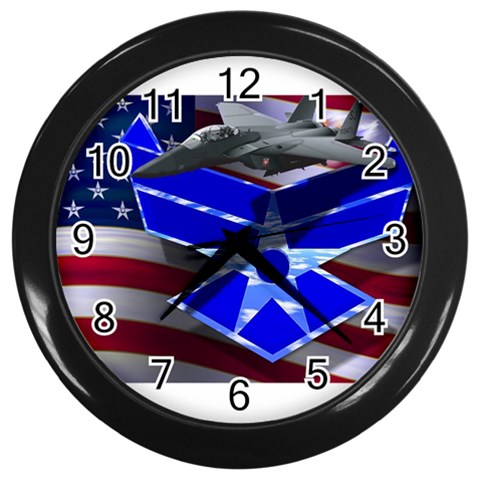 Air Force 2_WP Wall Clock (Black) from ArtsNow.com Front