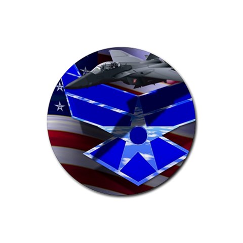 Air Force 2_WP Rubber Coaster (Round) from ArtsNow.com Front