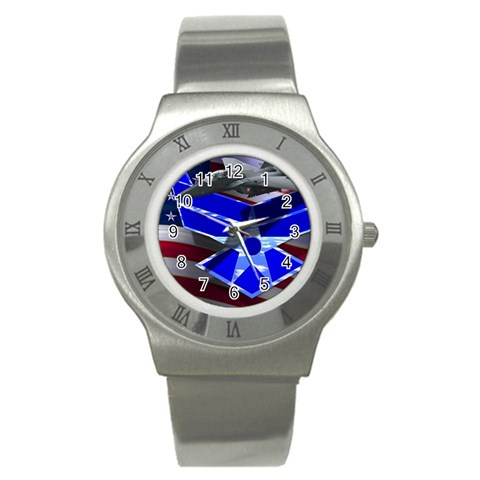 Air Force 2_WP Stainless Steel Watch from ArtsNow.com Front