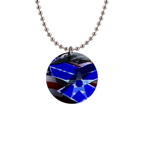 Air Force 2_WP 1  Button Necklace from ArtsNow.com Front