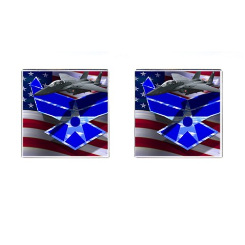 Air Force 2_WP Cufflinks (Square) from ArtsNow.com Front(Pair)
