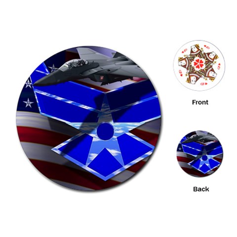 Air Force 2_WP Playing Cards (Round) from ArtsNow.com Front