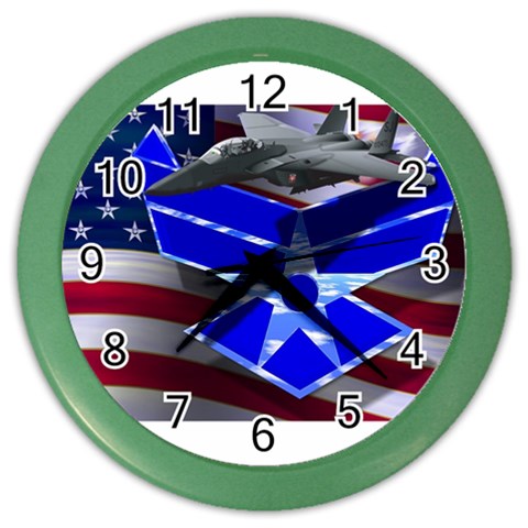Air Force 2_WP Color Wall Clock from ArtsNow.com Front
