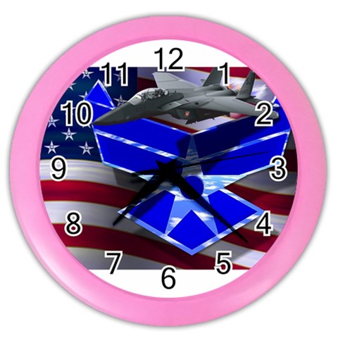 Air Force 2_WP Color Wall Clock from ArtsNow.com Front