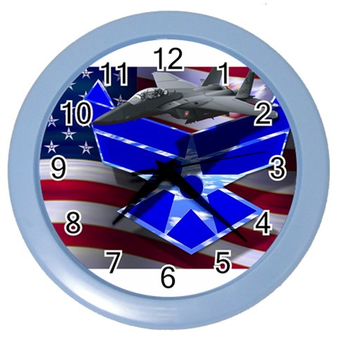 Air Force 2_WP Color Wall Clock from ArtsNow.com Front