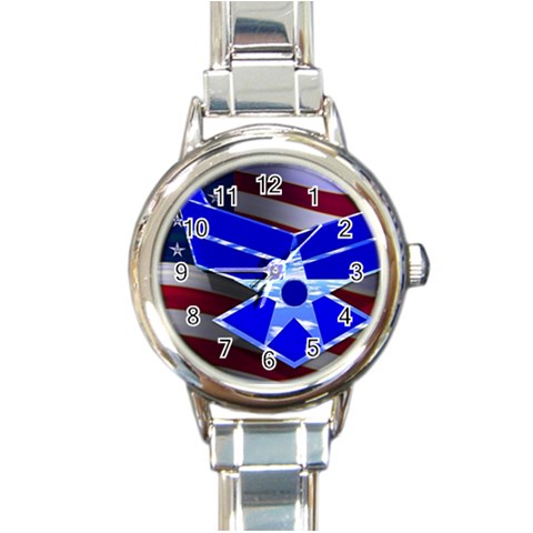Air Force 1_WP Round Italian Charm Watch from ArtsNow.com Front