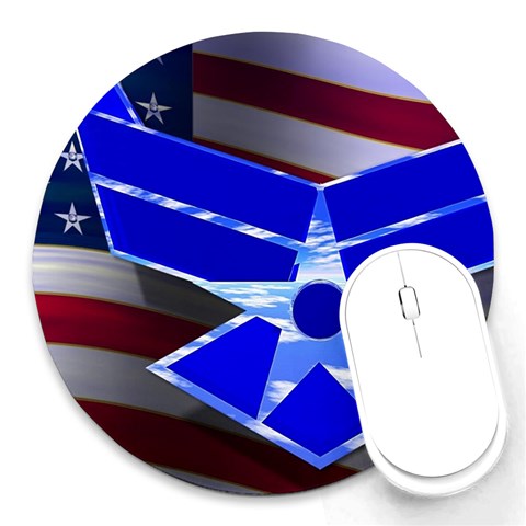 Air Force 1_WP Round Mousepad from ArtsNow.com Front