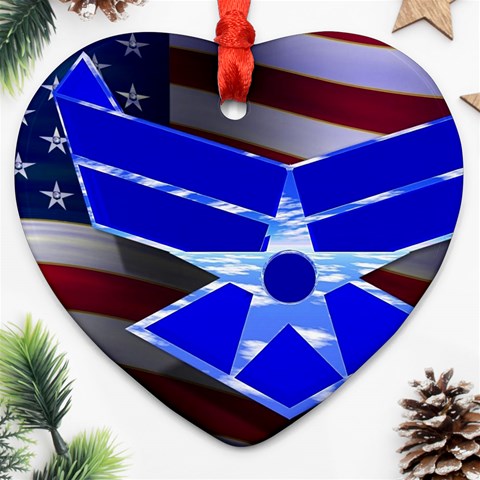 Air Force 1_WP Ornament (Heart) from ArtsNow.com Front