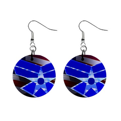 Air Force 1_WP 1  Button Earrings from ArtsNow.com Front