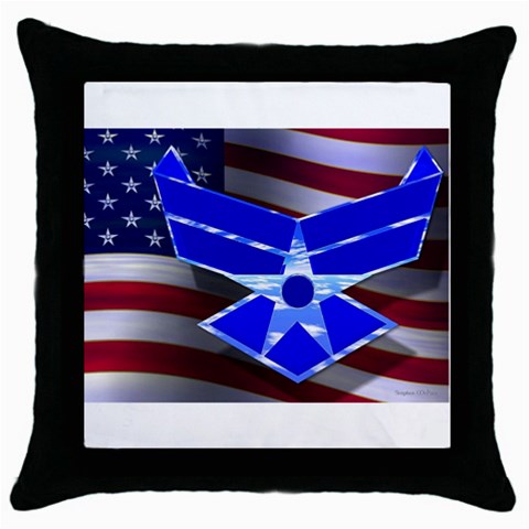 Air Force 1_WP Throw Pillow Case (Black) from ArtsNow.com Front