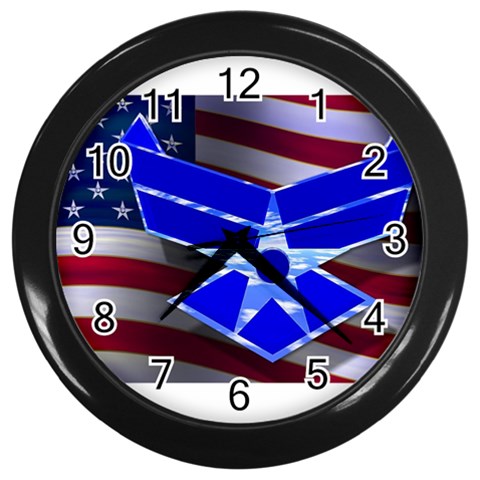 Air Force 1_WP Wall Clock (Black) from ArtsNow.com Front