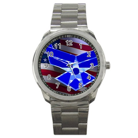 Air Force 1_WP Sport Metal Watch from ArtsNow.com Front