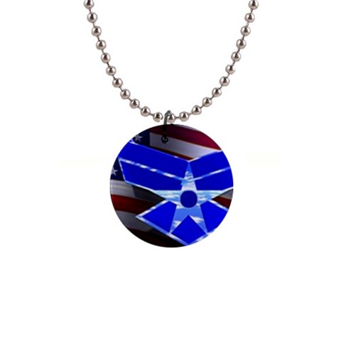 Air Force 1_WP 1  Button Necklace from ArtsNow.com Front