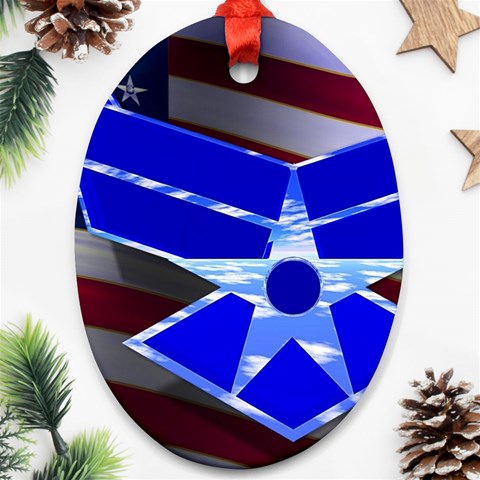 Air Force 1_WP Oval Ornament (Two Sides) from ArtsNow.com Front