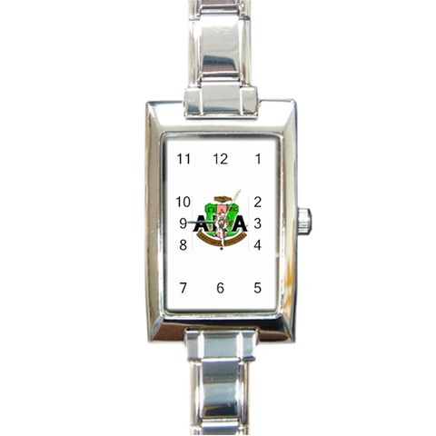 Sorority Alpha Kappa AlphaCrst100 Rectangular Italian Charm Watch from ArtsNow.com Front