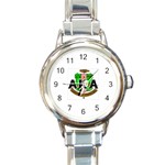 Sorority Alpha Kappa AlphaCrst100 Round Italian Charm Watch