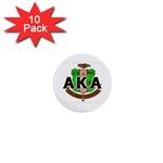 Sorority Alpha Kappa AlphaCrst100 1  Mini Button (10 pack) 