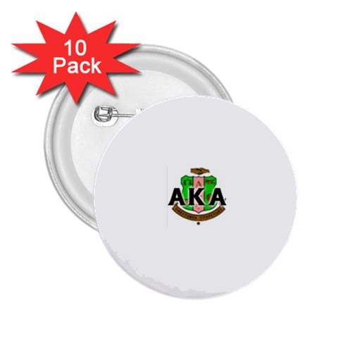 Sorority Alpha Kappa AlphaCrst100 2.25  Button (10 pack) from ArtsNow.com Front