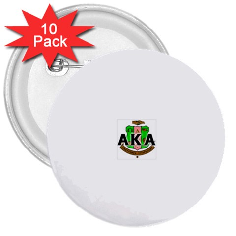 Sorority Alpha Kappa AlphaCrst100 3  Button (10 pack) from ArtsNow.com Front