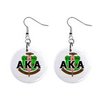 Sorority Alpha Kappa AlphaCrst100 1  Button Earrings