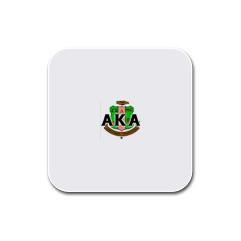 Sorority Alpha Kappa AlphaCrst100 Rubber Square Coaster (4 pack) from ArtsNow.com Front