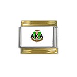 Sorority Alpha Kappa AlphaCrst100 Gold Trim Italian Charm (9mm)