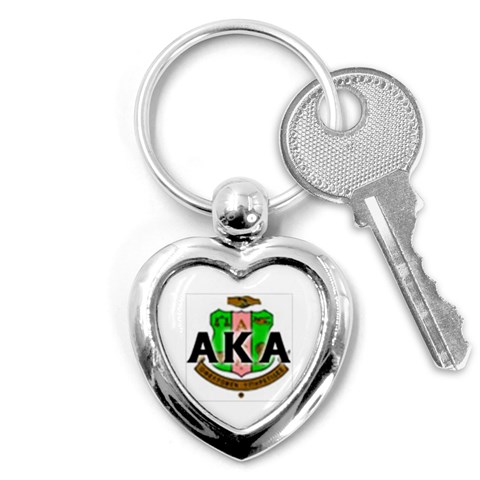 Sorority Alpha Kappa AlphaCrst100 Key Chain (Heart) from ArtsNow.com Front