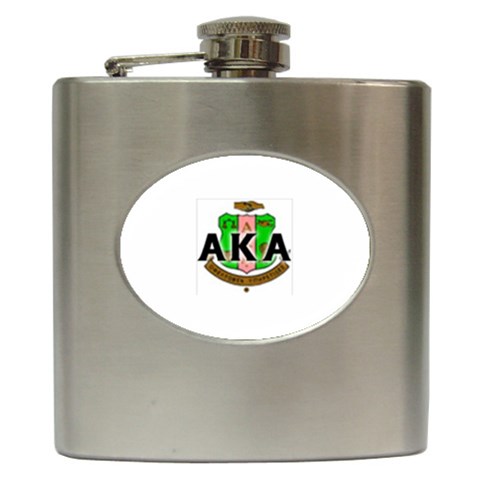 Sorority Alpha Kappa AlphaCrst100 Hip Flask (6 oz) from ArtsNow.com Front