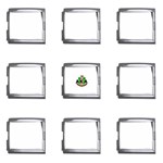 Sorority Alpha Kappa AlphaCrst100 Mega Link Italian Charm (9 pack)