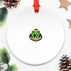 Sorority Alpha Kappa AlphaCrst100 Round Ornament (Two Sides) from ArtsNow.com Front