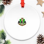 Sorority Alpha Kappa AlphaCrst100 Round Ornament (Two Sides)