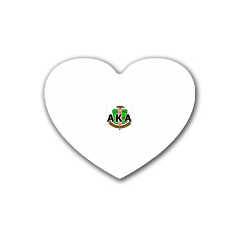 Sorority Alpha Kappa AlphaCrst100 Rubber Coaster (Heart) from ArtsNow.com Front