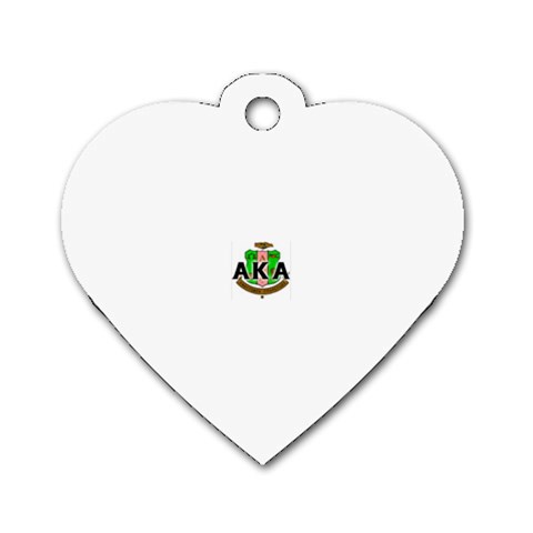 Sorority Alpha Kappa AlphaCrst100 Dog Tag Heart (Two Sides) from ArtsNow.com Front