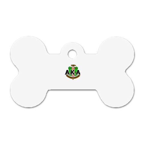 Sorority Alpha Kappa AlphaCrst100 Dog Tag Bone (Two Sides) from ArtsNow.com Front