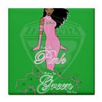 Pretty in Pink, Making You Green With Envy Tile Coaster