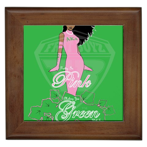 Pretty in Pink, Making You Green With Envy Framed Tile from ArtsNow.com Front