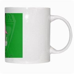 Pretty in Pink, Making You Green With Envy White Mug from ArtsNow.com Right