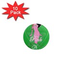 Pretty in Pink, Making You Green With Envy 1  Mini Magnet (10 pack) 