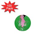 Pretty in Pink, Making You Green With Envy 1  Mini Button (100 pack) 