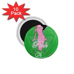 Pretty in Pink, Making You Green With Envy 1.75  Magnet (10 pack) 