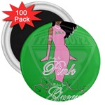 Pretty in Pink, Making You Green With Envy 3  Magnet (100 pack)