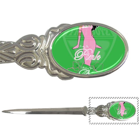 Pretty in Pink, Making You Green With Envy Letter Opener from ArtsNow.com Front