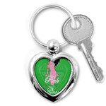 Pretty in Pink, Making You Green With Envy Key Chain (Heart)