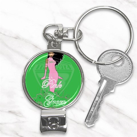 Pretty in Pink, Making You Green With Envy Nail Clippers Key Chain from ArtsNow.com Front