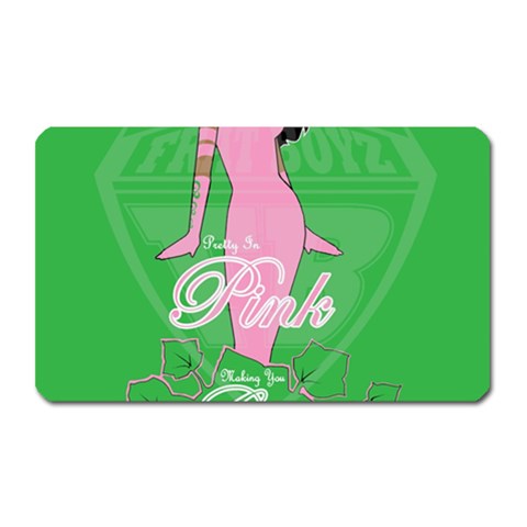 Pretty in Pink, Making You Green With Envy Magnet (Rectangular) from ArtsNow.com Front